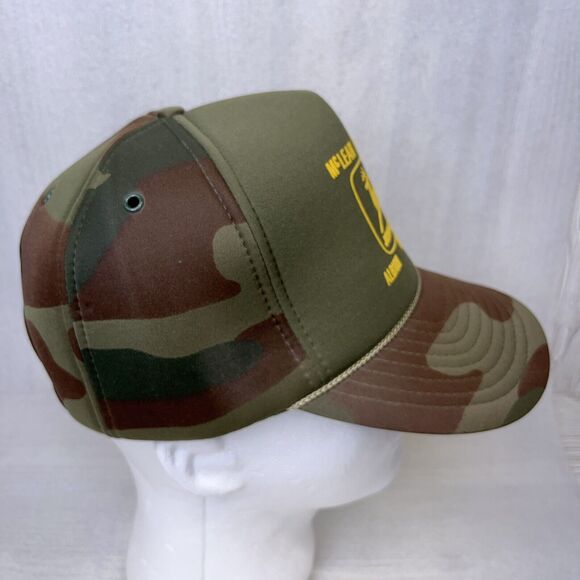 John Deere Vintage Trucker Hat Cap Insulated Foam McLean Implement Inc Camo NWOT - Picture 5 of 10